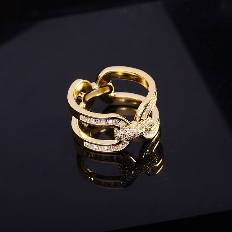 The 5Fs Scarf Accessories gold-tone copper scarf ring