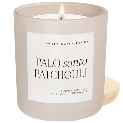 Palo Santo Patchouli Soy Candle – 15 oz