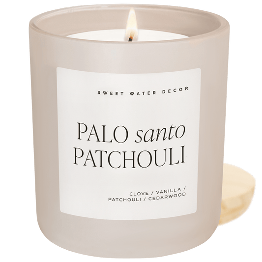 Palo Santo Patchouli Soy Candle – 15 oz
