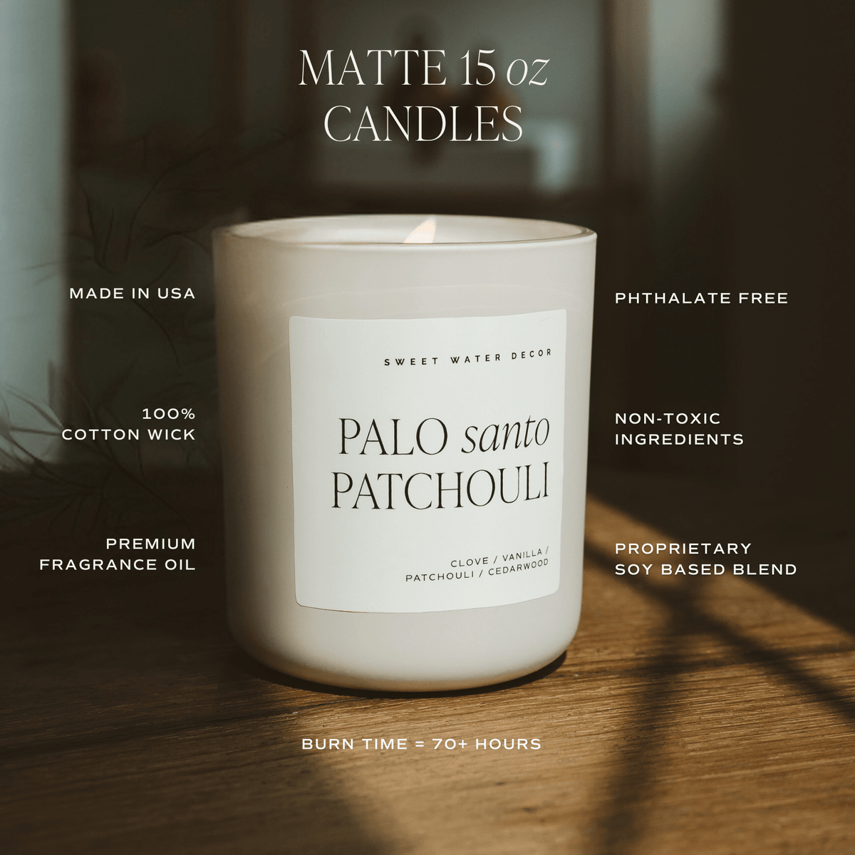 Favorite Sweater Soy Candle – Cashmere & Vanilla – 15 oz
